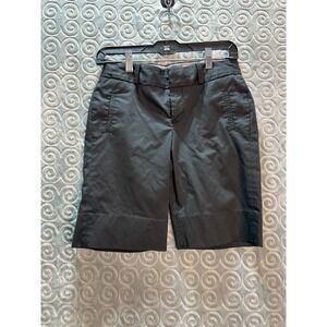 Banana Republic Martin Fit Women's Black‎ Stretch Shorts Size 2 Bermuda Style